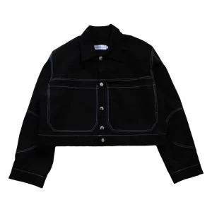 Black Denim Utility Jacket